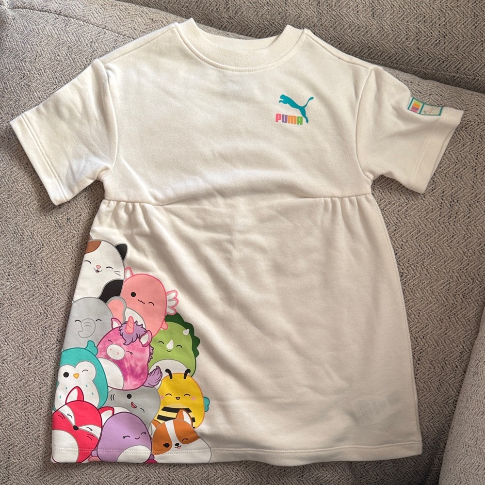 Puma Cream Dress with Colorful Characters
